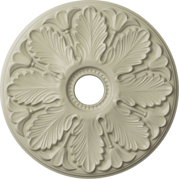 Ekena Millwork Milan Ceiling Medallion (Fits Canopies up to 4 5/8"), 24 1/2"OD x 3 1/2"ID x 1"P, Clear Yellow CM24MICYF - main